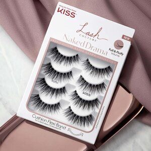 Kiss Lashes Lash Couture Naked Drama Multipack Ruffle, Black, (1 Pack)